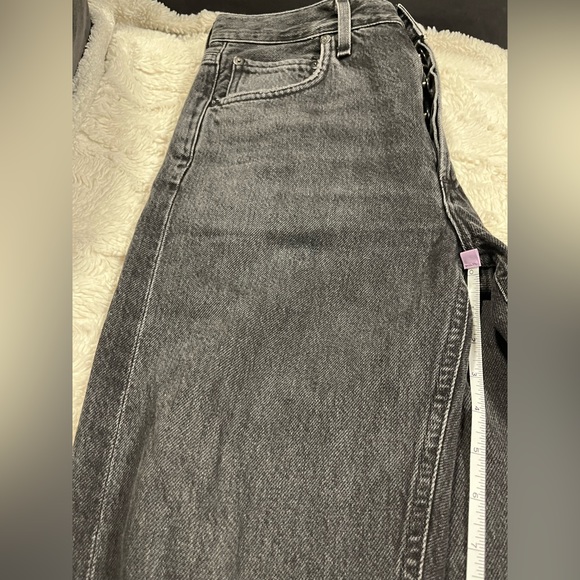 AGOLDE X ARITZIA TALULA High Rise Taper Jeans in Faded Black - Size US 25 - Picture 15 of 16
